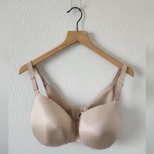 Cacique Lightly Lined Balconette 38F Underwire Beige Tan Bra